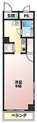 エルニド久米川 1Kの間取図画像