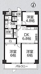 セントヒルズ茅ヶ崎 3DKの間取図画像