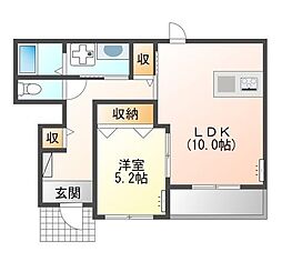 ジュピターEX 1LDKの間取図画像