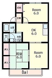 VISAGE 3DKの間取図画像