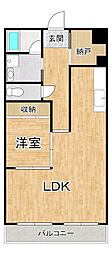 フラワー3番館 2LDKの間取図画像