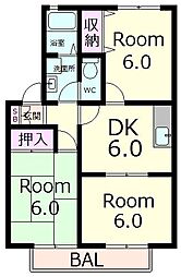 ムリノアヴェント 3DKの間取図画像