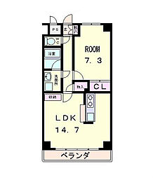 シオン 1LDKの間取図画像