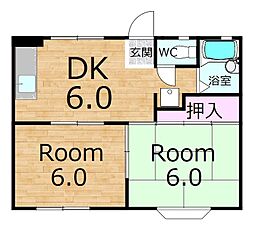 ドミール21 2DKの間取図画像