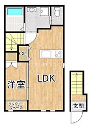 鷹飼町北 FIRST STAGE 1LDKの間取図画像