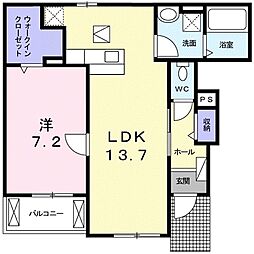 フォンヴィラージュ 1LDKの間取図画像