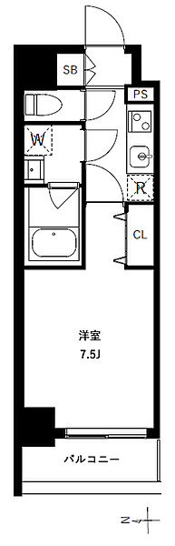 アーバンパーク浅草II 802｜東京都台東区今戸1丁目(賃貸マンション1K・8階・25.62㎡)の写真 その2