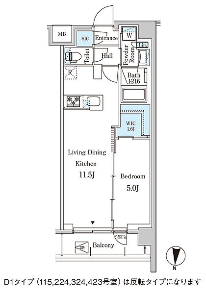 ジオエント中野弥生町 115｜東京都中野区弥生町1丁目(賃貸マンション1LDK・1階・40.20㎡)の写真 その2