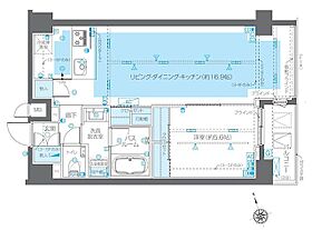 ZOOM広尾 304 ｜ 東京都渋谷区恵比寿2丁目27-10（賃貸マンション1LDK・3階・53.98㎡） その2