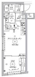 ベルシードステアー品川大崎 4階1DKの間取り