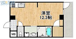 ELEGANTE宝塚 ワンルームの間取図画像