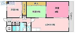 みずほマンション 3LDKの間取図画像