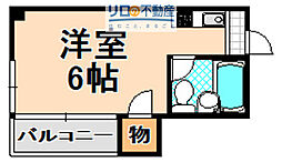 ロイヤルハイツ武庫之荘 1Kの間取図画像