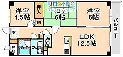 メゾンドール荒牧 3LDKの間取図画像