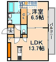 リラフォート 1LDKの間取図画像