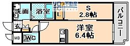 ONLYONE伊丹北本町 ワンルームの間取図画像