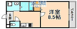 アーバングレース 1Kの間取図画像