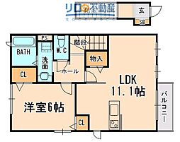 レジデンス佐々木4 1LDKの間取図画像