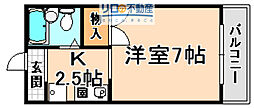 レナトゥス伊丹 1Kの間取図画像