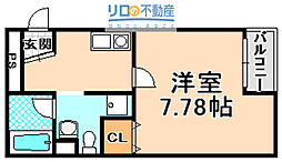 コンフォート中喜 1Kの間取図画像