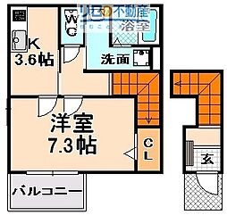 セレーノ西台 1Kの間取図画像