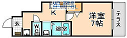 サンフィールドイースト 1Kの間取図画像