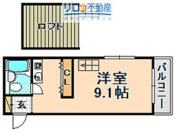 アパートメントハウスNN ワンルームの間取図画像