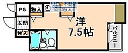 コメットマンション鴻池A棟 ワンルームの間取図画像