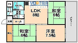 アルテス21西伊丹 3LDKの間取図画像