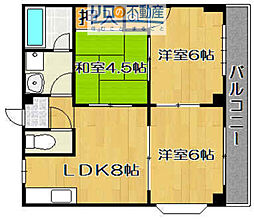 エルディムコスモ1 3LDKの間取図画像