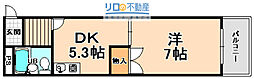 西網マンションPART3 1DKの間取図画像