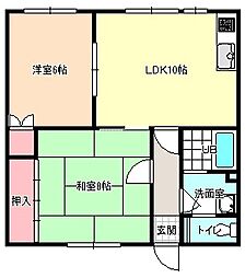 エステートユー 2LDKの間取図画像