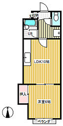 プレステージ1 1LDKの間取図画像