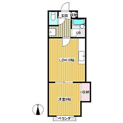 プレステージ1 1LDKの間取図画像