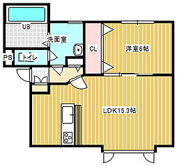 TNP1.3 1LDKの間取図画像