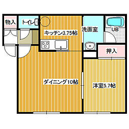トレランス 1LDKの間取図画像