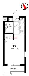 ライトハウス 1Kの間取図画像
