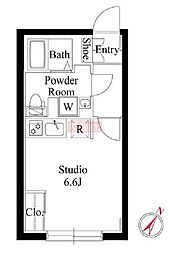 アバンティア初台 ワンルームの間取図画像