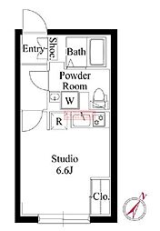 アバンティア初台 ワンルームの間取図画像