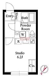 アバンティア初台 ワンルームの間取図画像