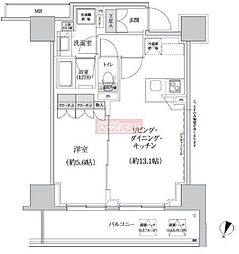 パークハビオ渋谷本町レジデンス 1LDKの間取図画像