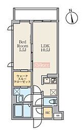 S-RESIDENCE駒場東大前 1LDKの間取図画像