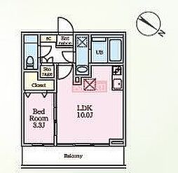 Luvast Yoyogi Park 1LDKの間取図画像