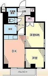 サンバレー渋谷 2DKの間取図画像