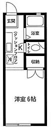ロッシュ 1Kの間取図画像