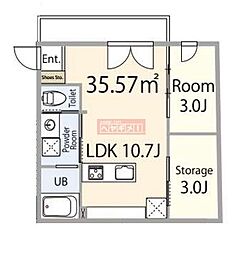 ラサハウス・アネックス 1SLDKの間取図画像