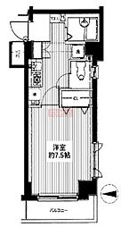 パークウェル下北沢 1Kの間取図画像