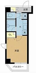 スカイコート幡ヶ谷 1Kの間取図画像