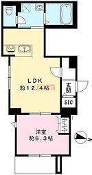 ルミナーレリーフ 1LDKの間取図画像