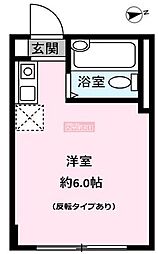 エトワール赤堤 ワンルームの間取図画像